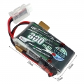 ACE 7.4V 2S 800mAh 45C LiPo Battery JST plug