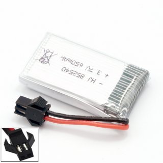 3.7V 1S 650mAh 25C LiPO Battery SM-2P plug