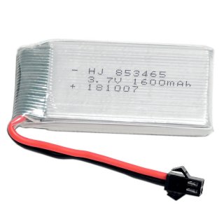3.7V 1S 1600mAh 25C LiPO Battery SM -2P positive plug