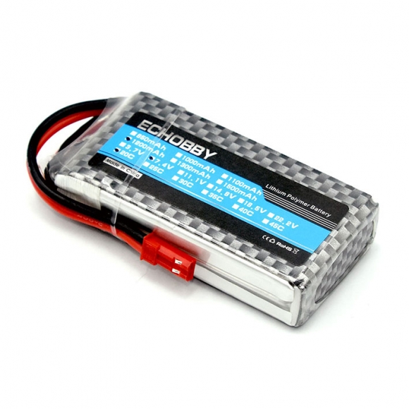 7.4V 2S 1200mAh 20C LiPO Battery JST plug