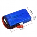 7.4V 2S 850mAh 25C LiPO Battery JST plug
