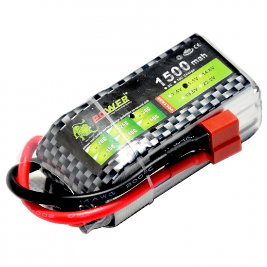 11.1V 3S 1500mAh 30C LiPO Battery T plug - Click Image to Close