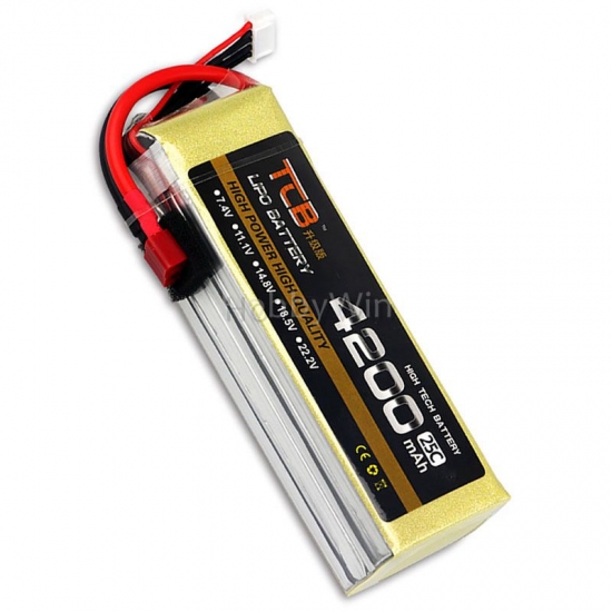 14.8V 4S 4200mAh 25C LiPo Battery T plug - Click Image to Close