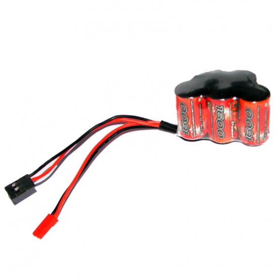 6V 1600mAh NiMH Receiver Battery Trapezoidal pack - Click Image to Close
