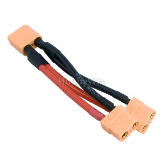 XT90 plug Parallel Connection Cable 10awg wire 1 Male + 2 Female