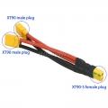 XT90S Antispark plug Parallel Connection Cable 8awg wire 1 Fema