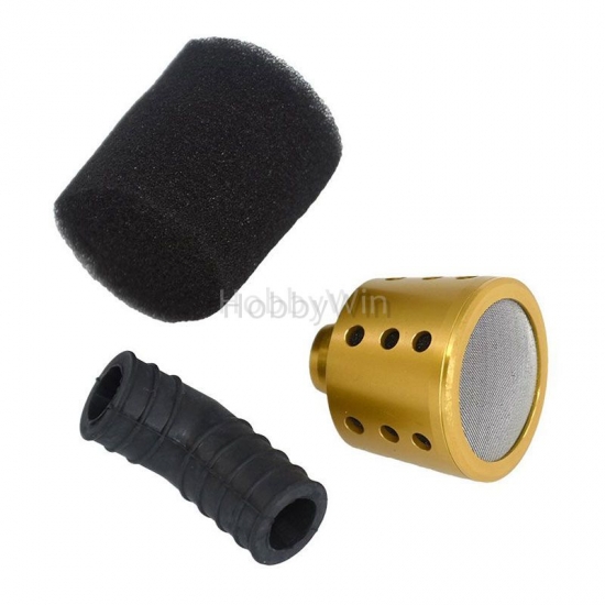 Golden Aluminum Tapered Air Filter for 1 /10 RC Car - Click Image to Close