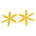 6 Bladed 5x4 Propeller Yellow CW +CCW 10 pairs