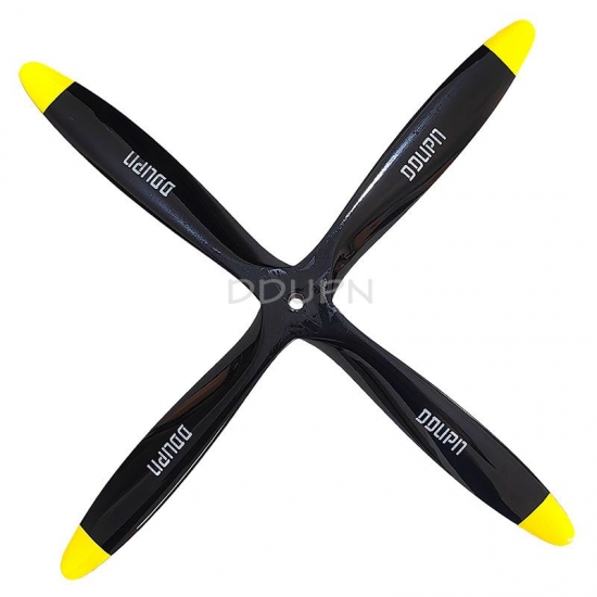 4 Bladed 18x6 Engine Wood Propeller Black - Click Image to Close