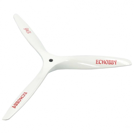3 Bladed 10x6 Engine Wood Propeller white - Click Image to Close