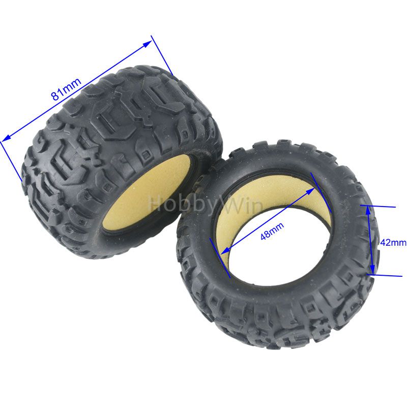 HBX part 16045 Truck Tread Tires +Sponge - Click Image to Close