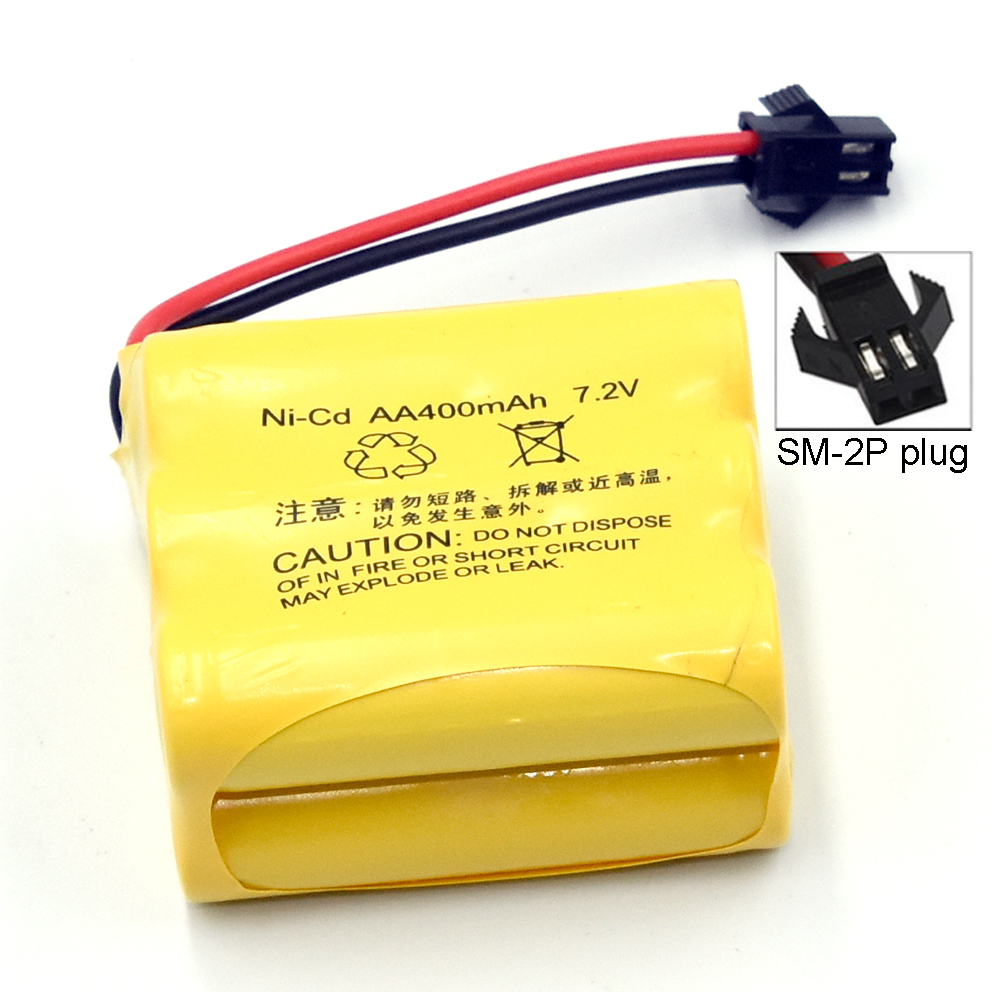 7.2V 400mAh NiCD Battery SM-2P positive plug - Click Image to Close