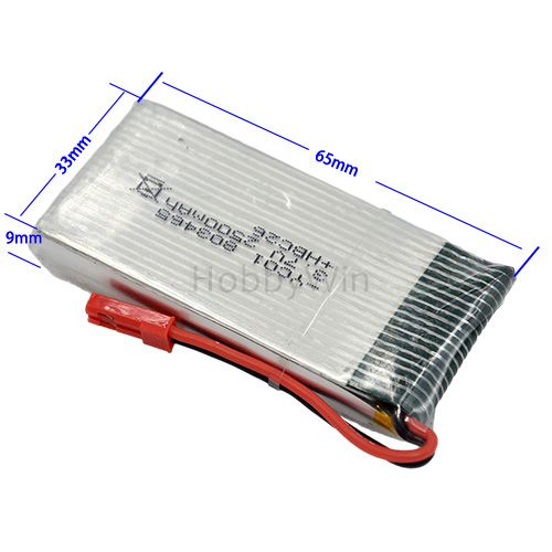 3.7V 1S 2500mAh 25C LiPO Battery JST plug - Click Image to Close