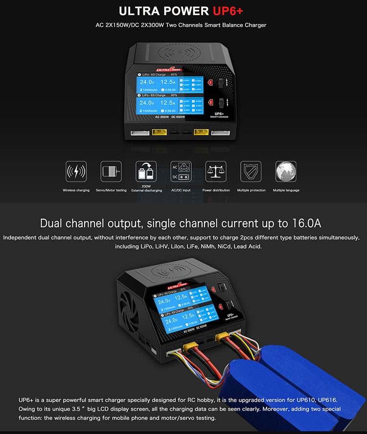 UP6 Plus Smart Charger