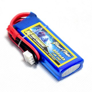 7.4V 2S 800mAh 25C 聚合物锂电池 JST头