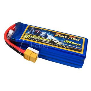 11.1V 3S 2800mAh 25C 锂电池 XT60插头