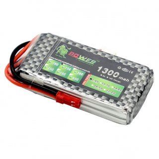 7.4V 2S 1300mAh 25C 锂电池 JST插头