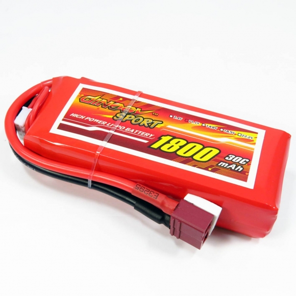 11.1V 3S 1800mAh 30C 锂电池 T型放电插头