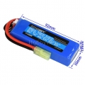 11.1V 3S 1300mAh 25C 锂电池 EL-2P绿色母头 正方负圆