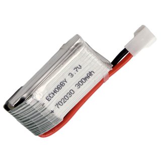 3.7V 300mAh 25C LiPo Battery MX2.0 -2P positive plug