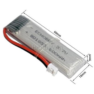 3.7V 600mAh 25C 锂电池 PH2.0 正向插头