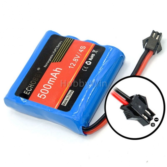 12.8V 4S 500mAh 锂铁电池 SM-2P反向插头