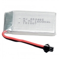 3.7V 1S 1600mAh 25C 锂电池 SM-2P正向插头