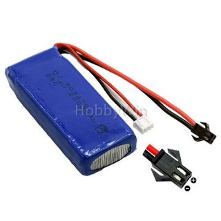 7.4V 2S 2000mAh 25C 锂电池 SM2P 正向插头