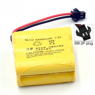 7.2V 400mAh 镍镉充电电池 SM-2P 正向插头