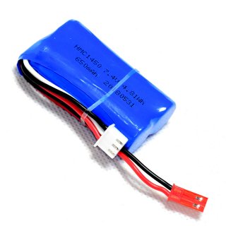 7.4V 2S 650mAh 15C 14500 Li-Ion Battery JST plug