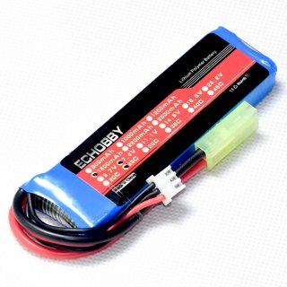 7.4V 2S 1500mAh 25C LiPO Battery Mini Tamiya plug