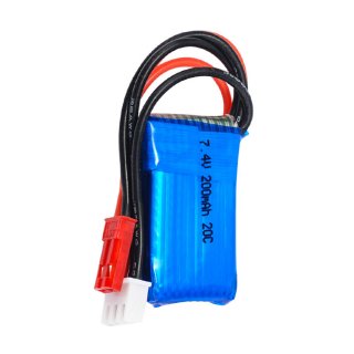 7.4V 2S 200mAh 20C 聚合物锂电池 JST头