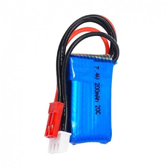 7.4V 2S 200mAh 20C 聚合物锂电池 JST头