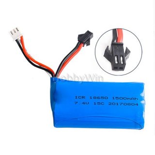 7.4V 2S 1500mAh 15C Battery SM2P positive plug