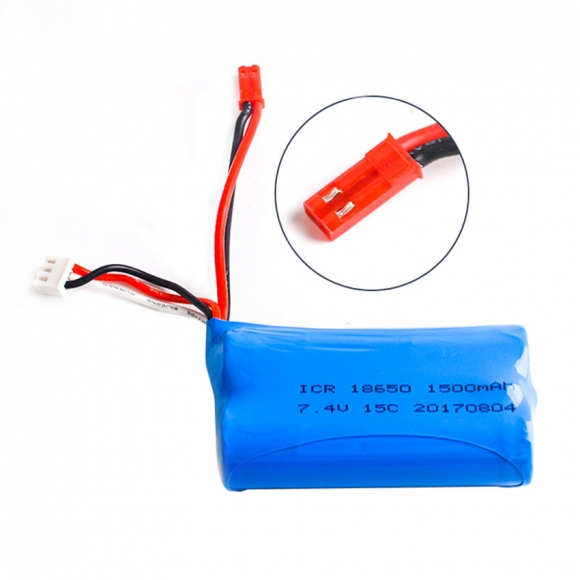 7.4V 2S 1500mAh 15C Li-Ion Battery JST plug