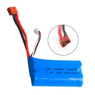 7.4V 2S 1500mAh 15C Li-Ion Battery T plug