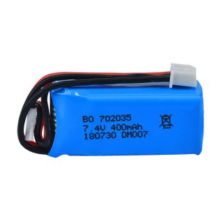 7.4V 2S 400mAh 25C锂电池 MX2.0-2P 正向公头