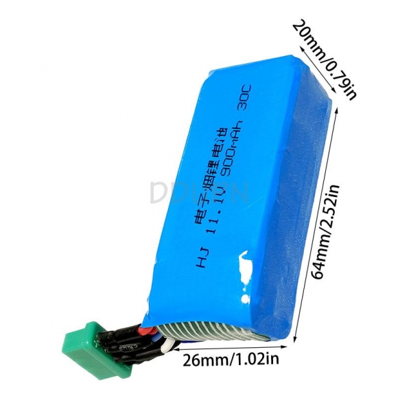 11.1V 3S 900mAh 30C LiPo Battery MPX plug