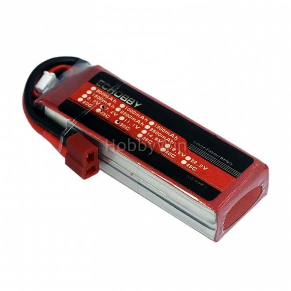 7.4V 2S 1800mAh 30C LiPO Battery T plug