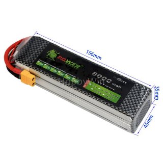 14.8V 4S 8000mAh 35C 锂电池 XT60头