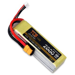 14.8V 4S 2600mAh 25C 锂电池 升级版 XT60插头