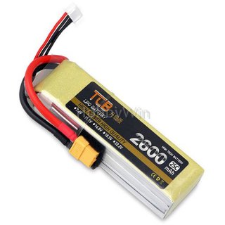 11.1V 3S 2600mAh 25C 锂电池 XT60插头