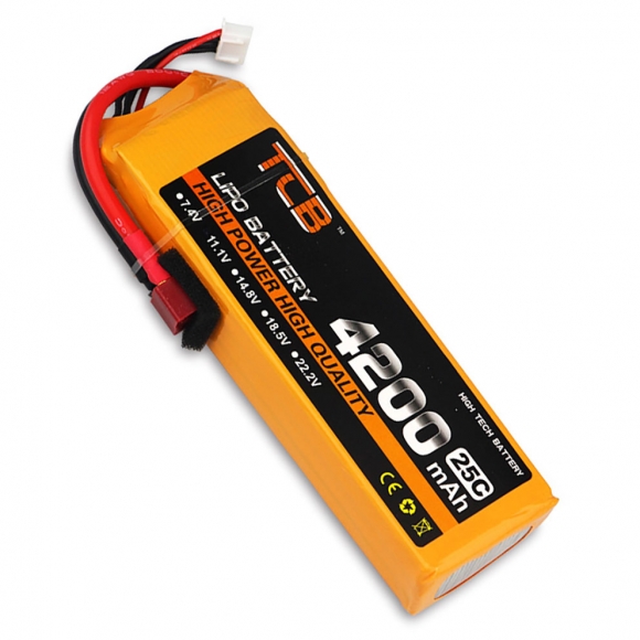 11.1V 3S 4200mAh 25C 锂电池 T头放电