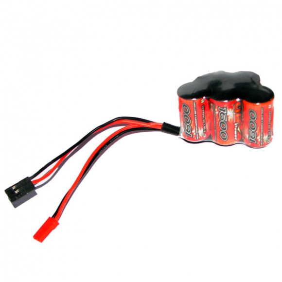 6V 1600mAh NiMH Receiver Battery Trapezoidal pack