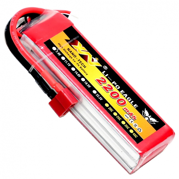 11.1V 3S 2200mAh 25C LiPO Battery T plug