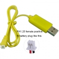 4.2V 1S 300mA USB Charger Cable PH1.25 Female Plug Positive