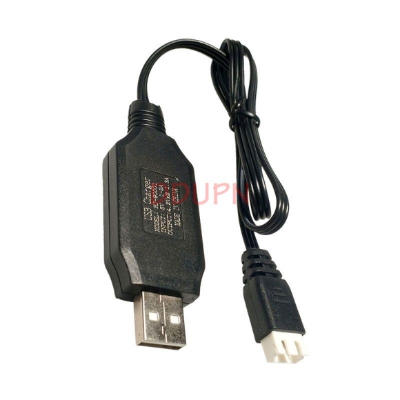 7.4V 2S Battery USB Charger Cable 1300mA XH2.54 3P plug