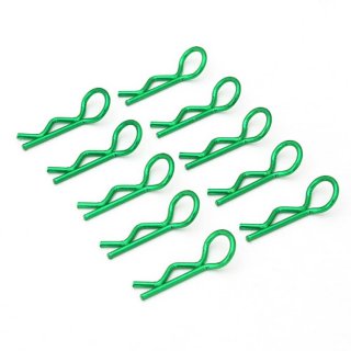 Green Thickened Medium- Ring Body Clips 45 degree 10pcs