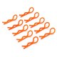 Orange Thickened Medium-Ring Body Clips 45 degree 10pcs