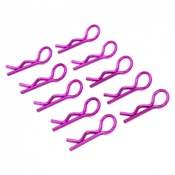 Purple Thickened Medium- Ring Body Clips 45 degree 10pcs